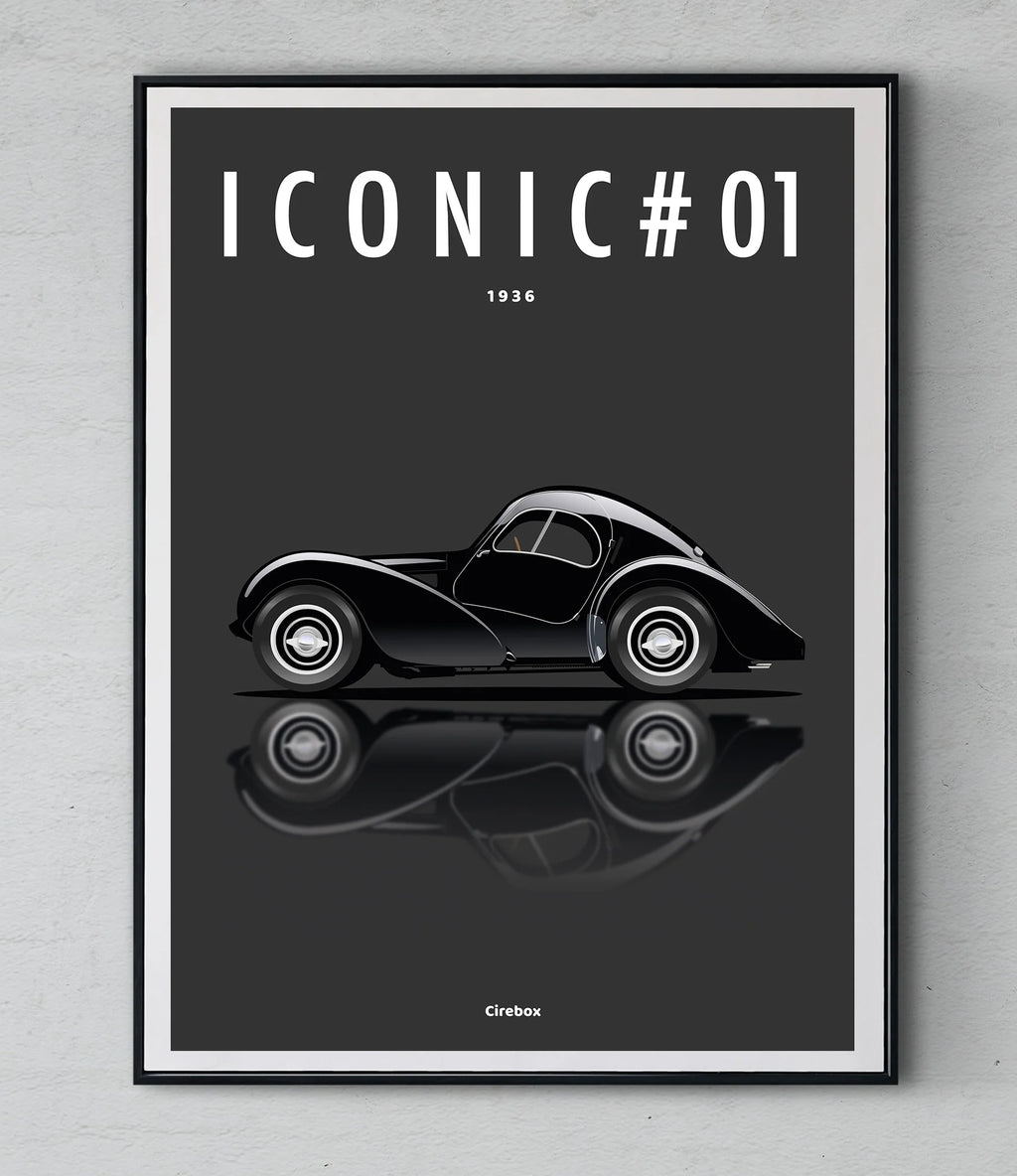 Tableau par Cirebox ICONIC BUGATTI TYPE 57 #01 FOREX 5mm