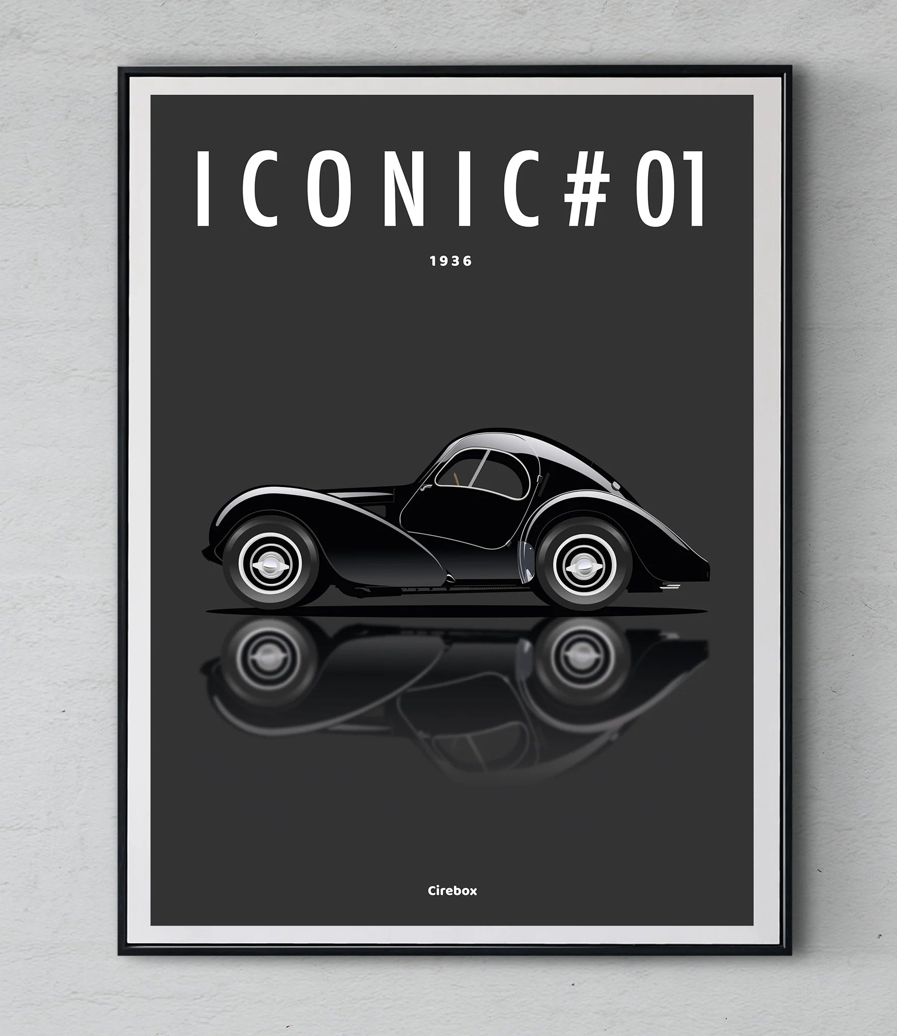 Tableau par Cirebox ICONIC BUGATTI TYPE 57 #01 FOREX 5mm