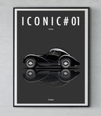 Affiche par Cirebox ICONIC BUGATTI Type 57 #01