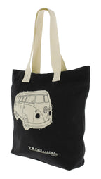 Sac cabas en toile VW T1 Bus - Noir