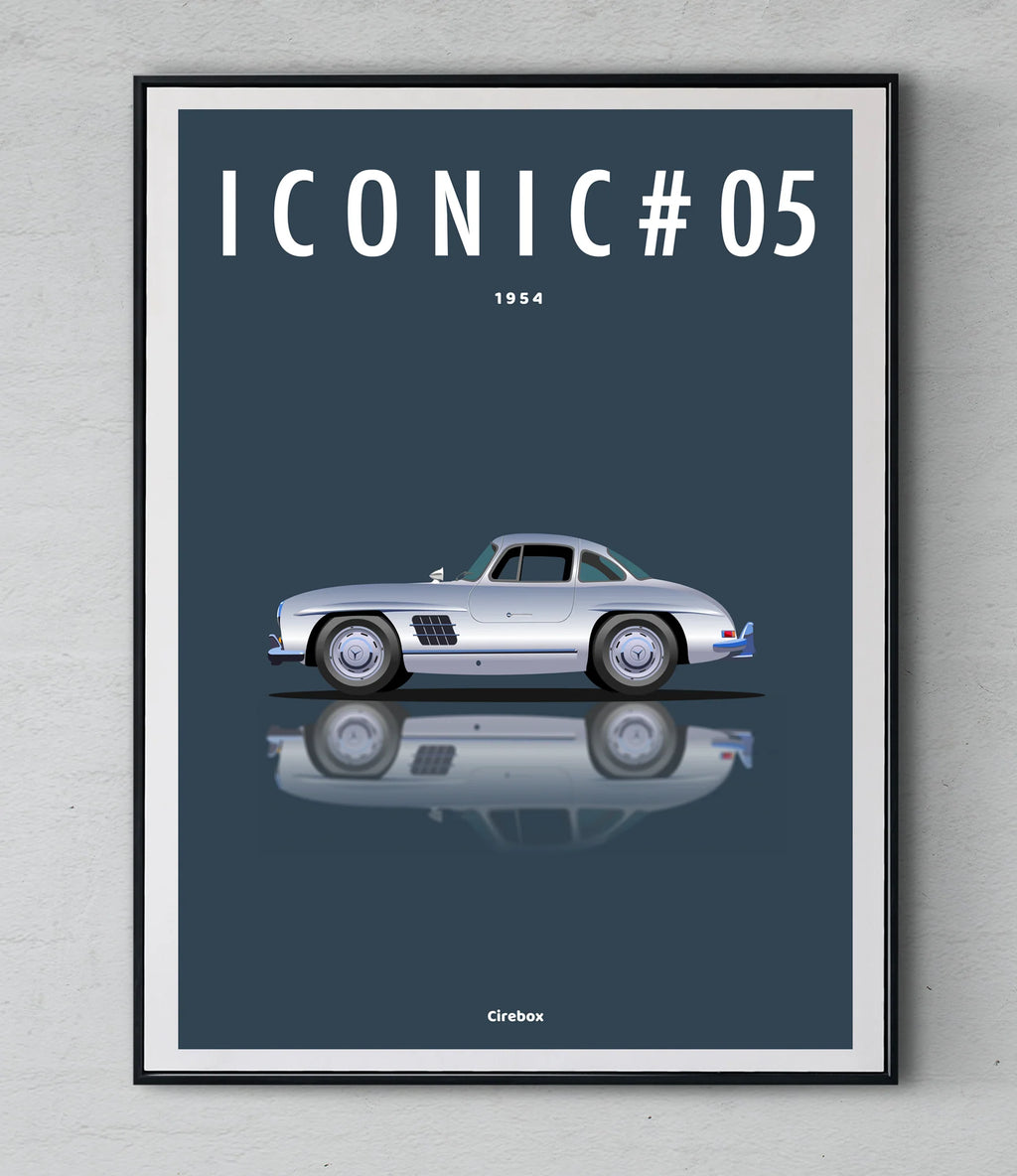 Affiche par Cirebox ICONIC MERCEDES 300SL #05