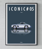 Affiche par Cirebox ICONIC MERCEDES 300SL #05