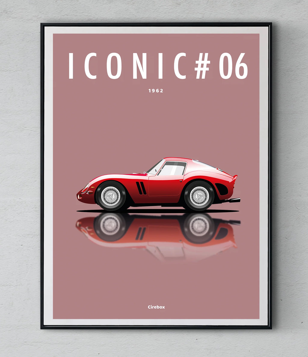Affiche par Cirebox ICONIC FERRARI 250 GTO #06
