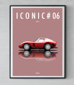 Affiche par Cirebox ICONIC FERRARI 250 GTO #06