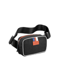 Sac banane en tissu automobile upcyclé tressé noir KMB