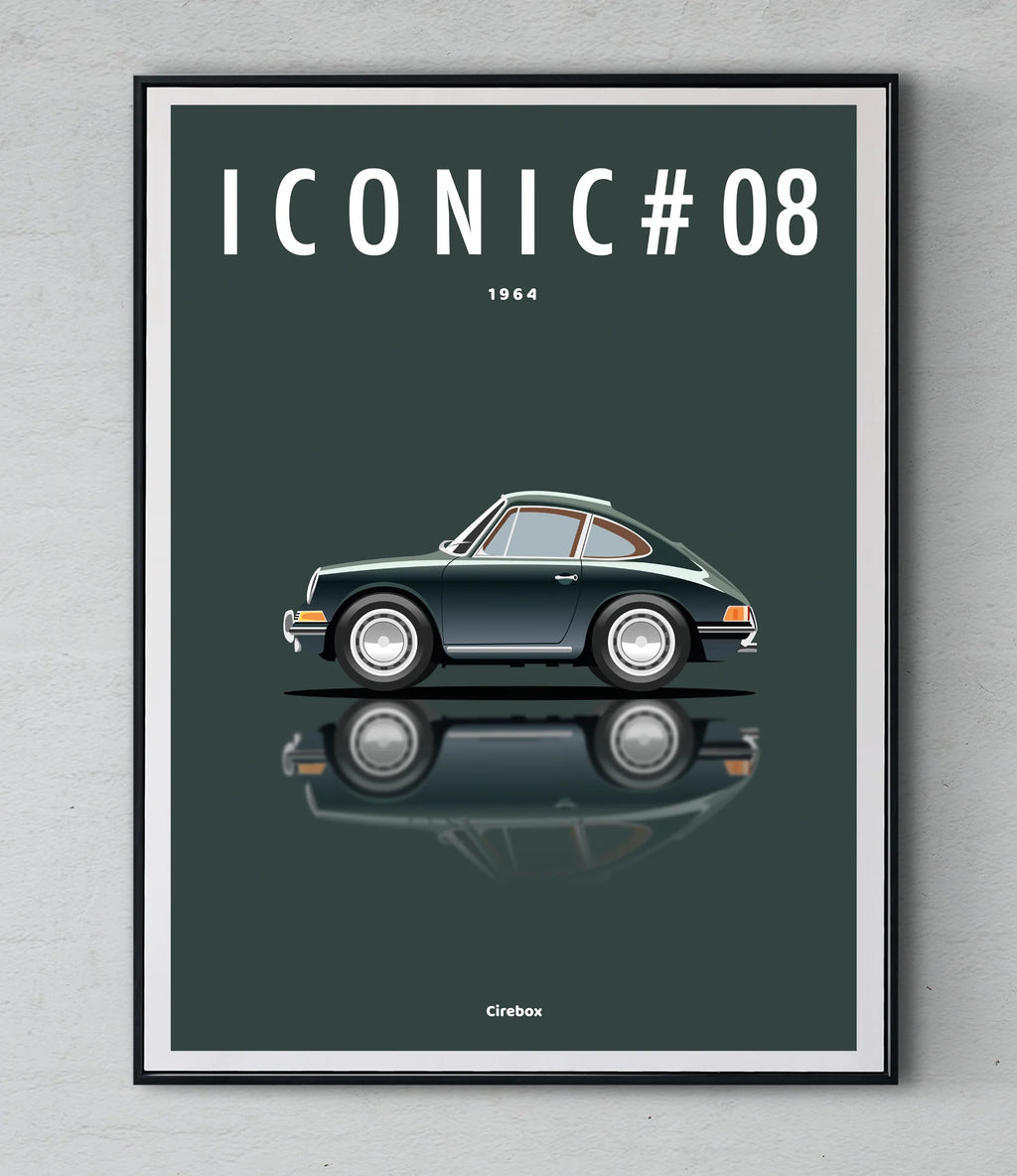 Affiche par Cirebox ICONIC PORSCHE 911 #08