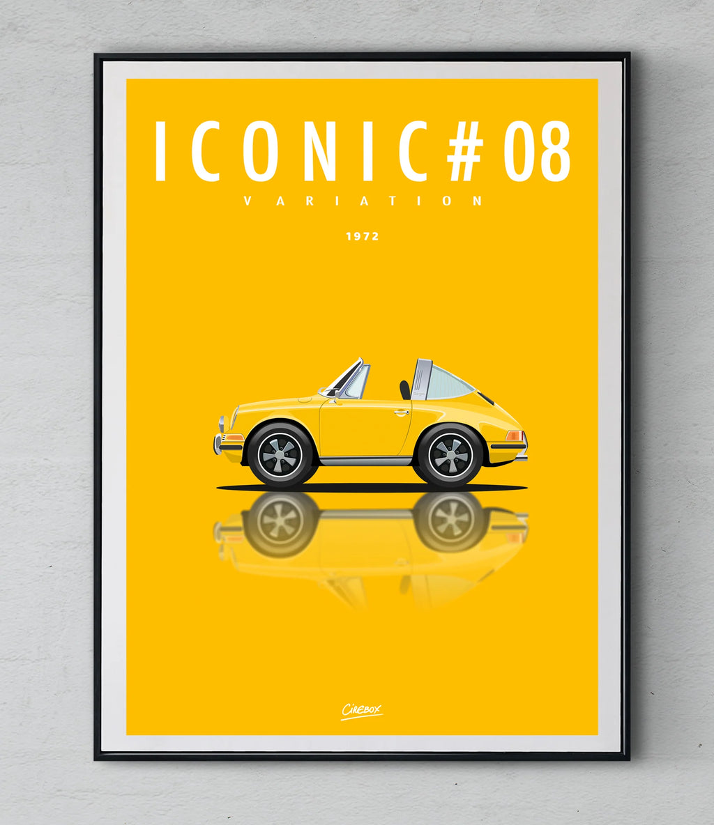 Affiche par Cirebox ICONIC PORSCHE 911 Targa #08
