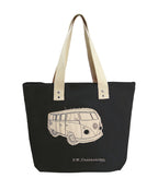 Sac cabas en toile VW T1 Bus - Noir