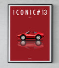 Affiche par Cirebox ICONIC FERRARI 308 GTB #13