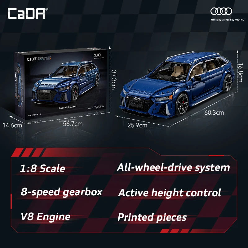 CaDA Master 1:8 Audi RS6 Avant C61515W