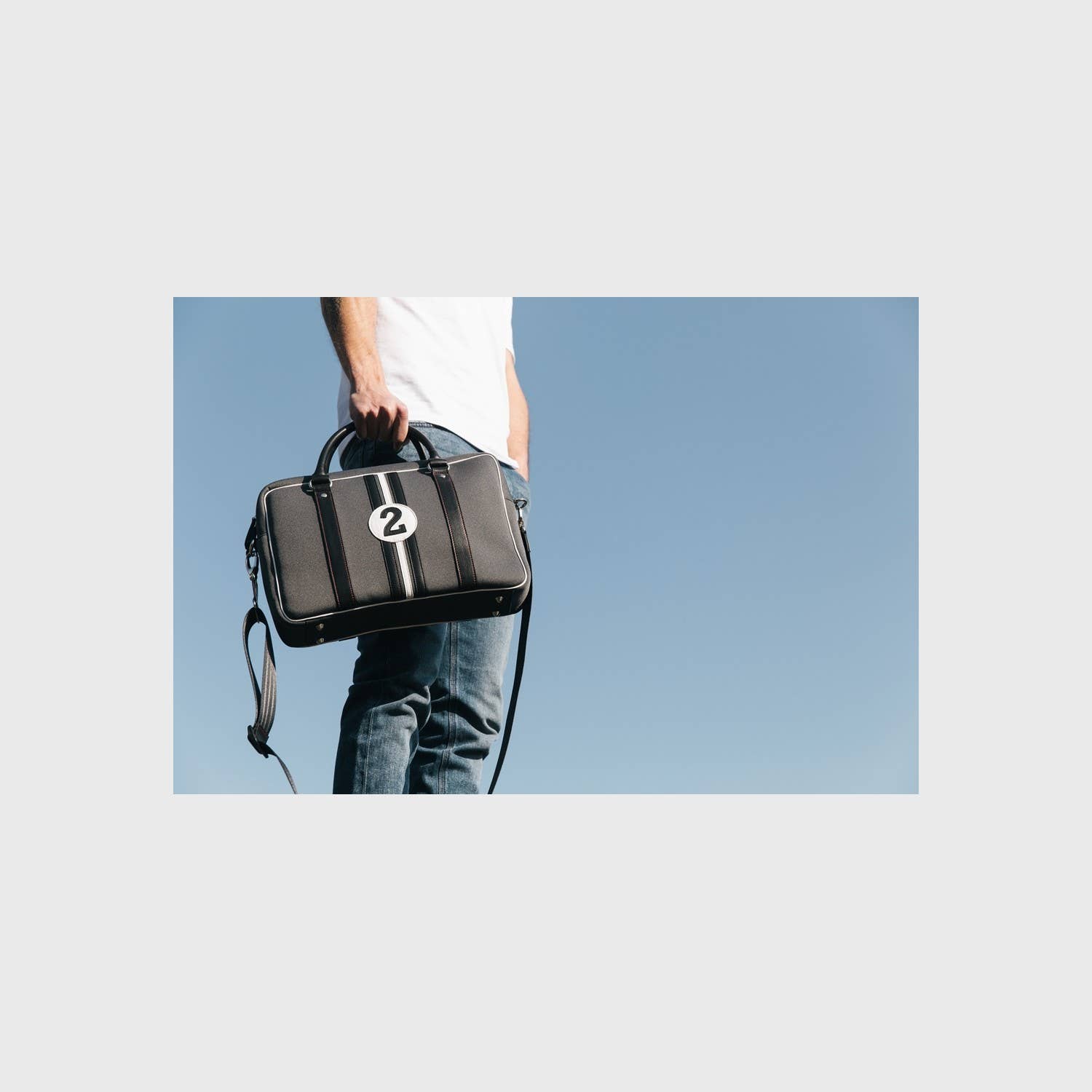 Sac ordinateur 13 pouces James NBN2 gris et blanc écologique