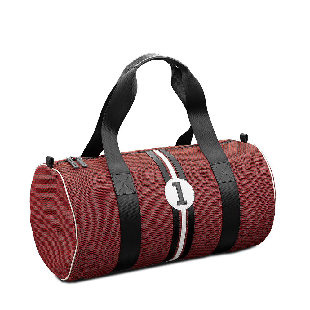 Sac de sport unisexe Steevy rouge NBN1 toile et cuir écolo