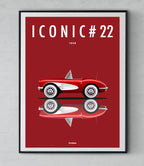 Poster by Cirebox ICONIC CHEVROLET Corvette 58 #22