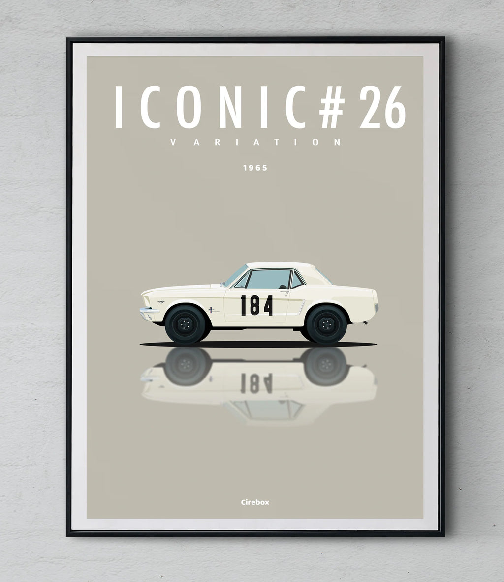 Affiche par Cirebox ICONIC FORD MUSTANG coupé #26