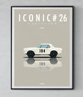 Affiche par Cirebox ICONIC FORD MUSTANG coupé #26
