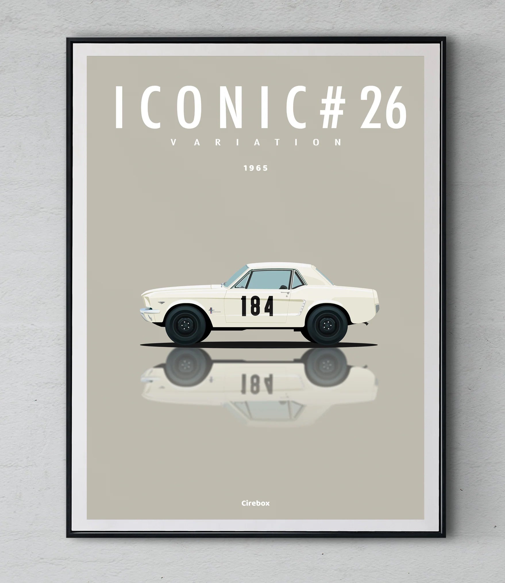 Affiche par Cirebox ICONIC FORD MUSTANG coupé #26