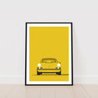 Affiche automobile Porsche au format 30x40 insérée dans un fourreau