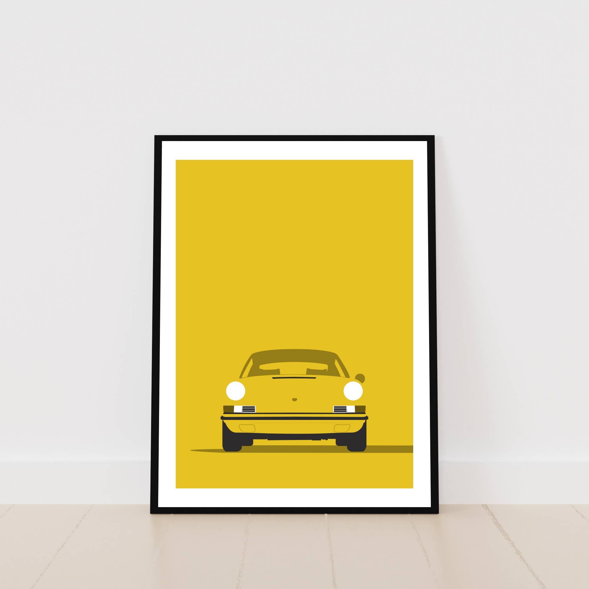 Affiche automobile Porsche au format 30x40 insérée dans un fourreau