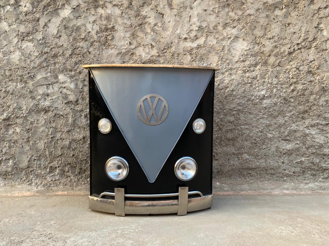 Bar mobile comptoir design Vw Noir&Gris variante Rouge&Blanc