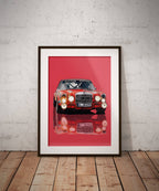 Illustration AMG 6.3 d'Artiste Javier Peña Limitée 50 Ex Numérotée 30X40cm AMG Rote Sau Art