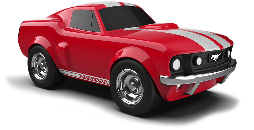 Toy Car Ford Mustang Red - blue variant / Black Metal / White 3+
