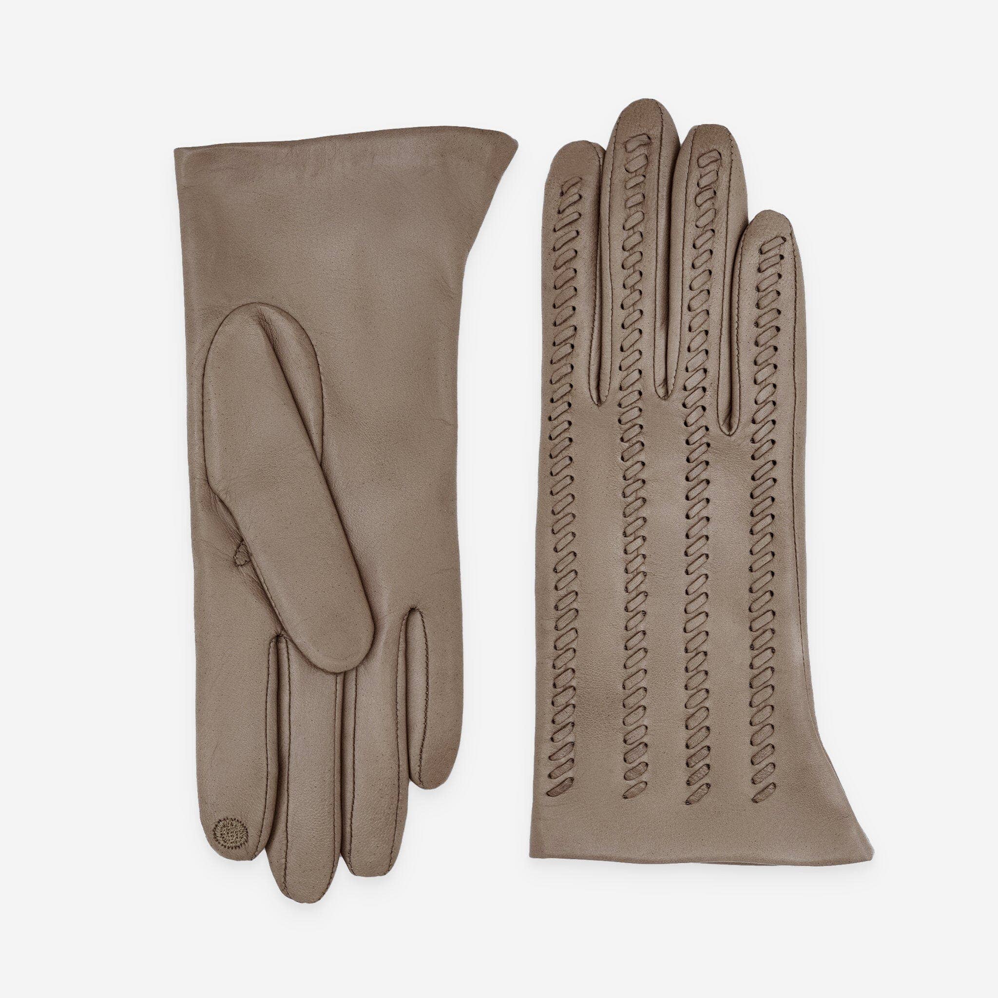 Gants cuir agneau-100% soie-Tactile-21604SN