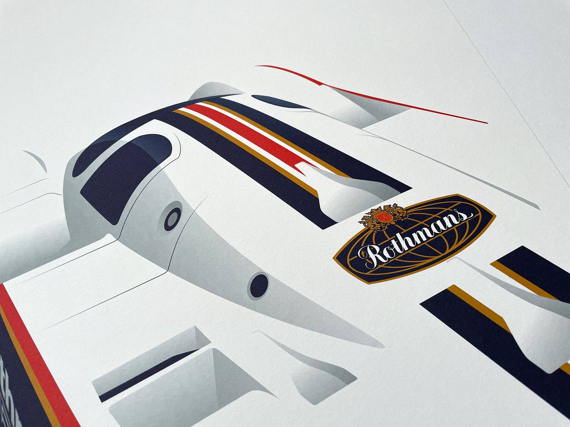Affiche œuvre graphique numérotée Porsche 956, 1983