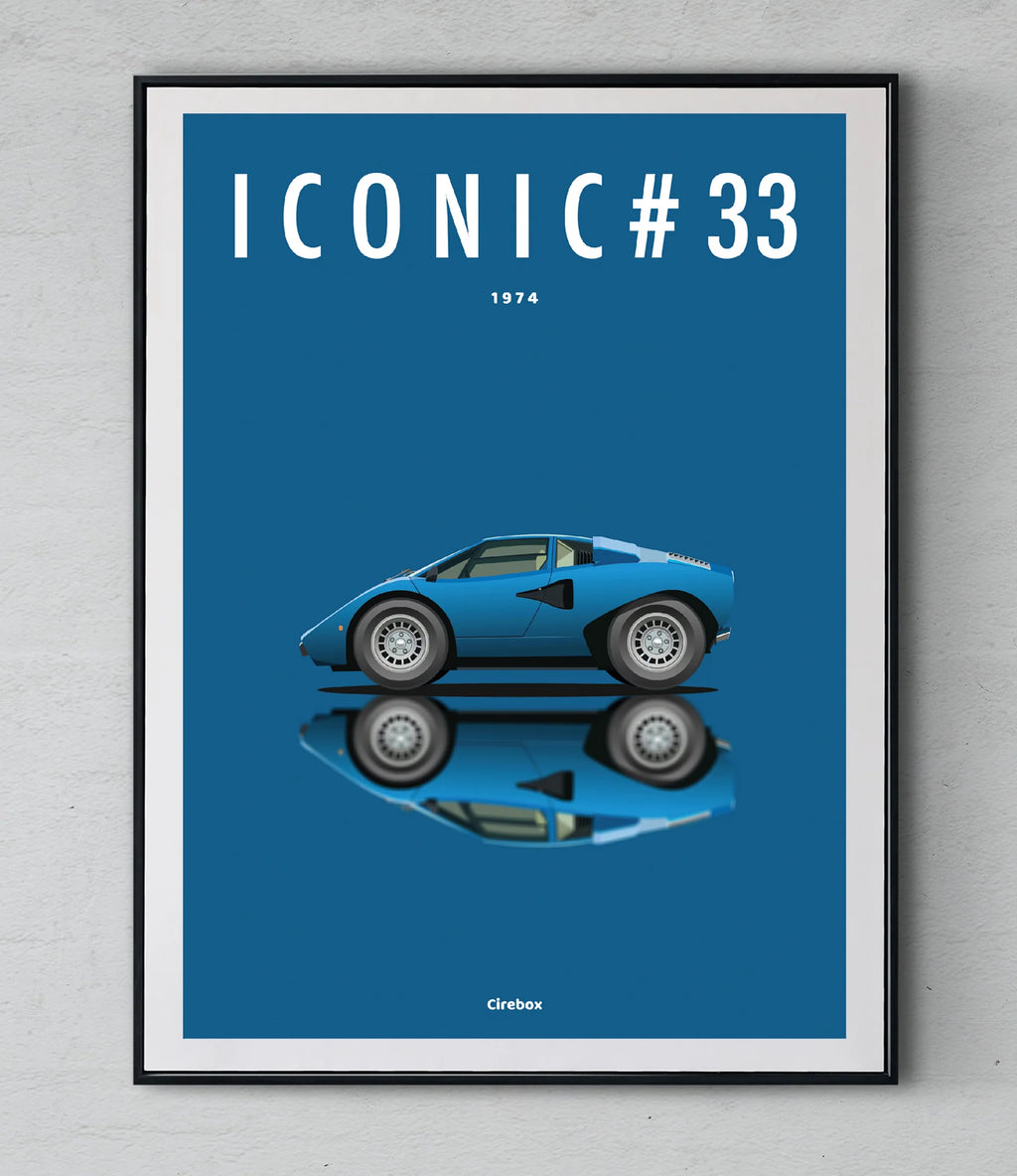 Affiche par Cirebox ICONIC LAMBORGHINI COUNTACH #33