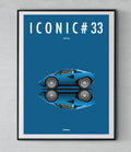 Affiche par Cirebox ICONIC LAMBORGHINI COUNTACH #33