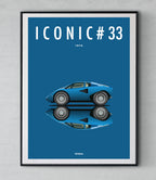 Affiche par Cirebox ICONIC LAMBORGHINI COUNTACH #33