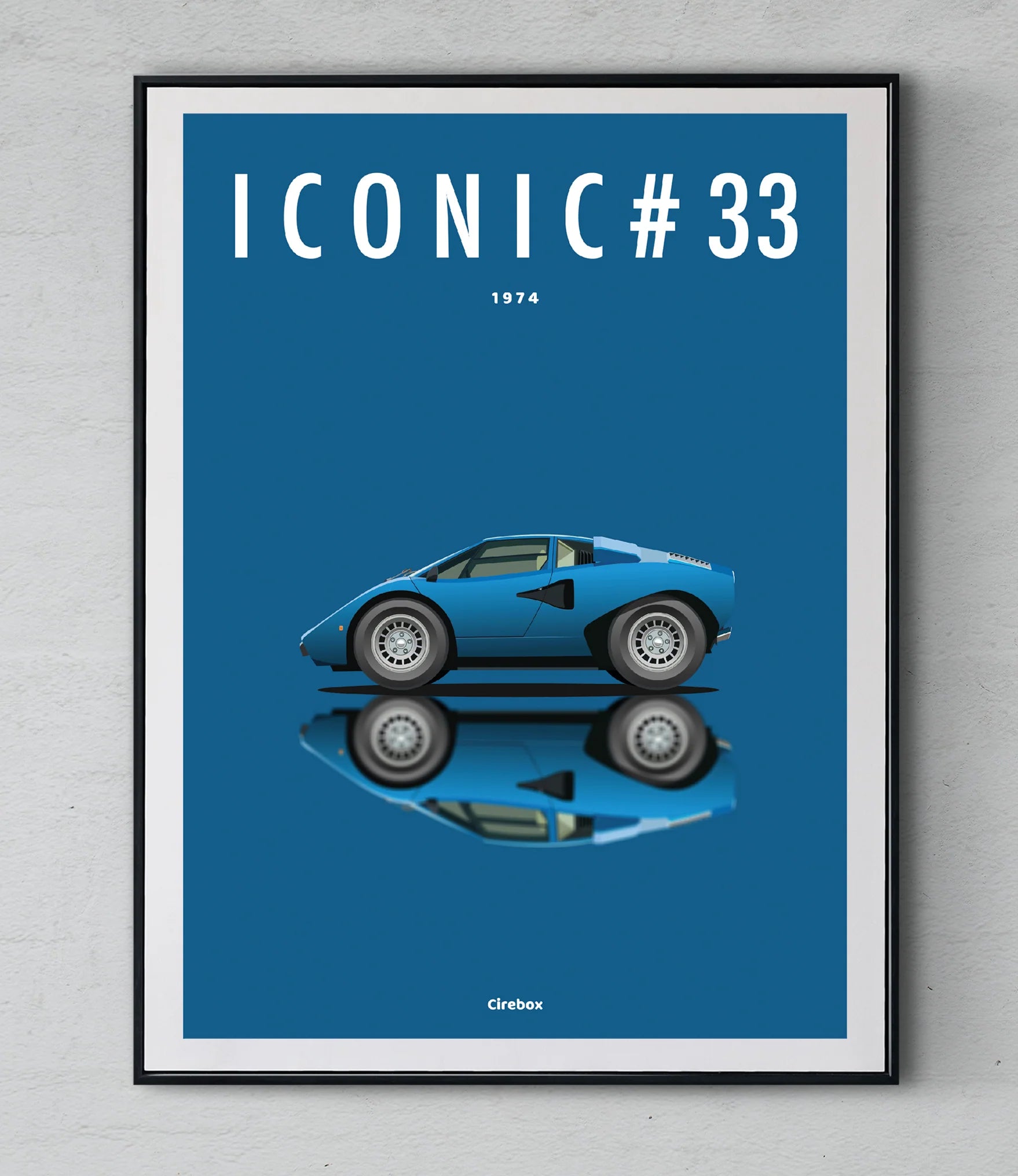 Affiche par Cirebox ICONIC LAMBORGHINI COUNTACH #33