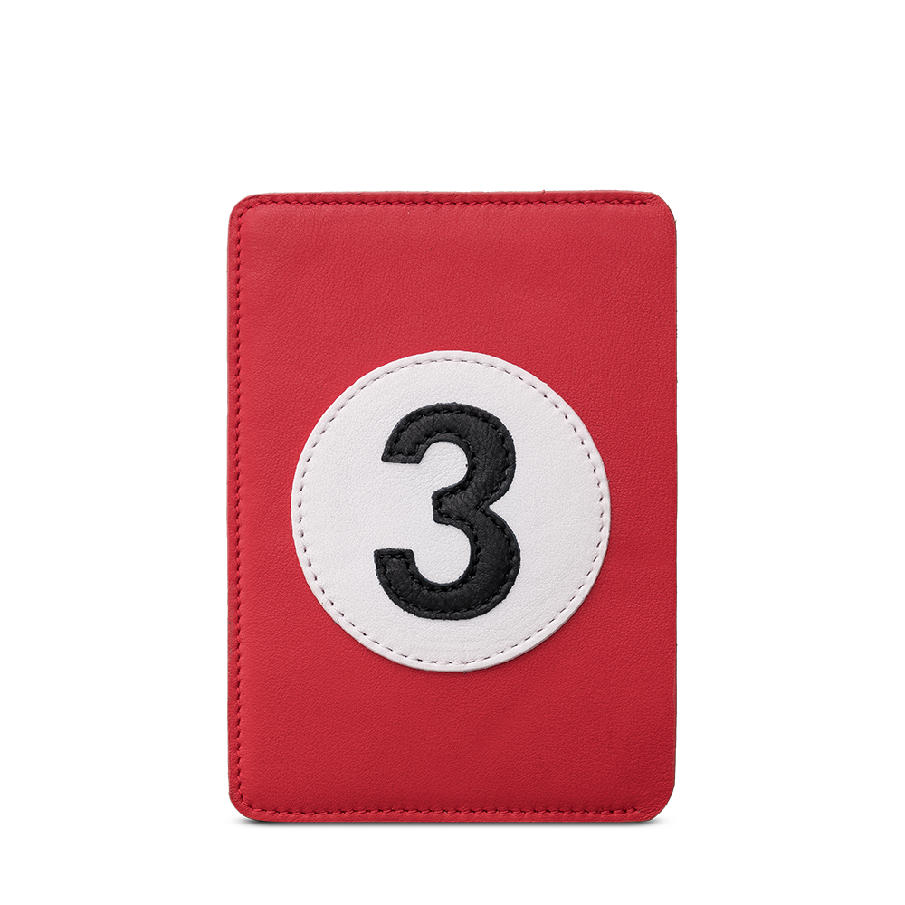 Etui passeport E2R rouge en cuir upcyclé, numéro 3