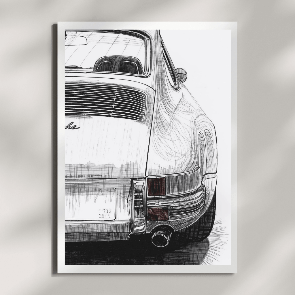 Porsche 911 modèle G — Tirage d'art A4 – Poster premium mat