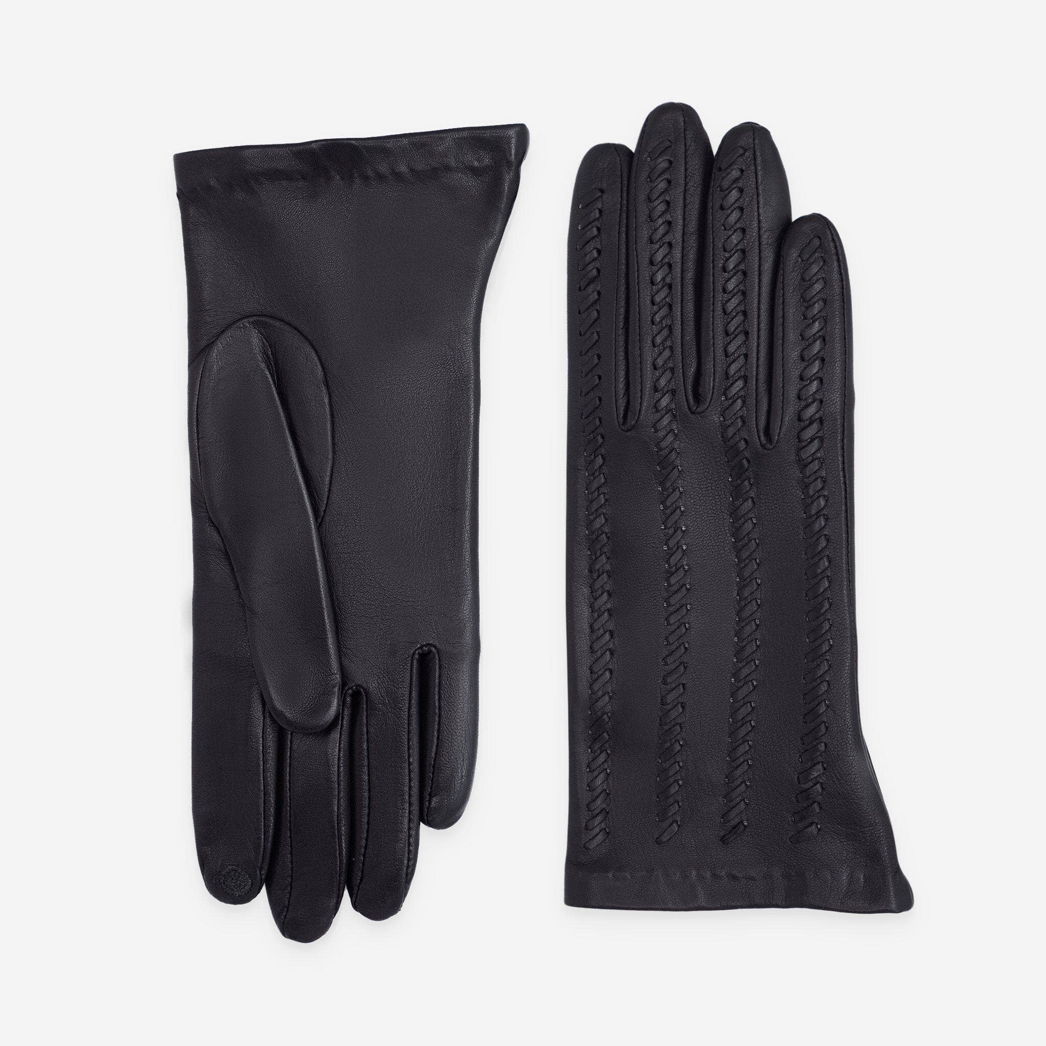 Gants cuir agneau-100% soie-Tactile-21604SN
