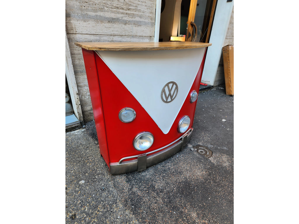 Bar mobile comptoir design Vw Noir&Gris variante Rouge&Blanc