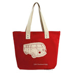 Sac cabas en toile VW T1 Bus - Rouge
