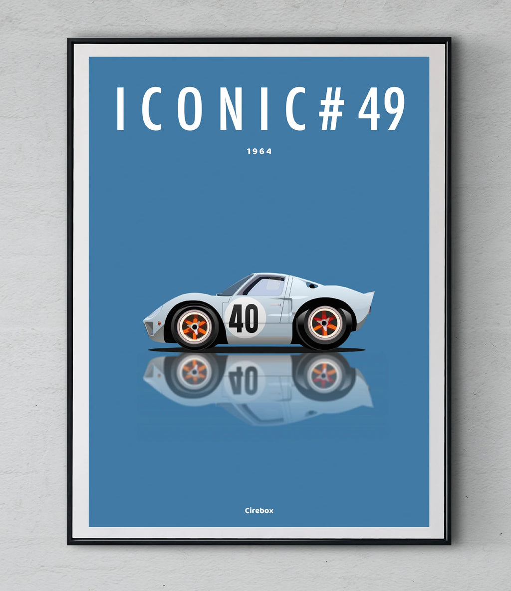 Affiche par Cirebox ICONIC FORD GT 40 #49