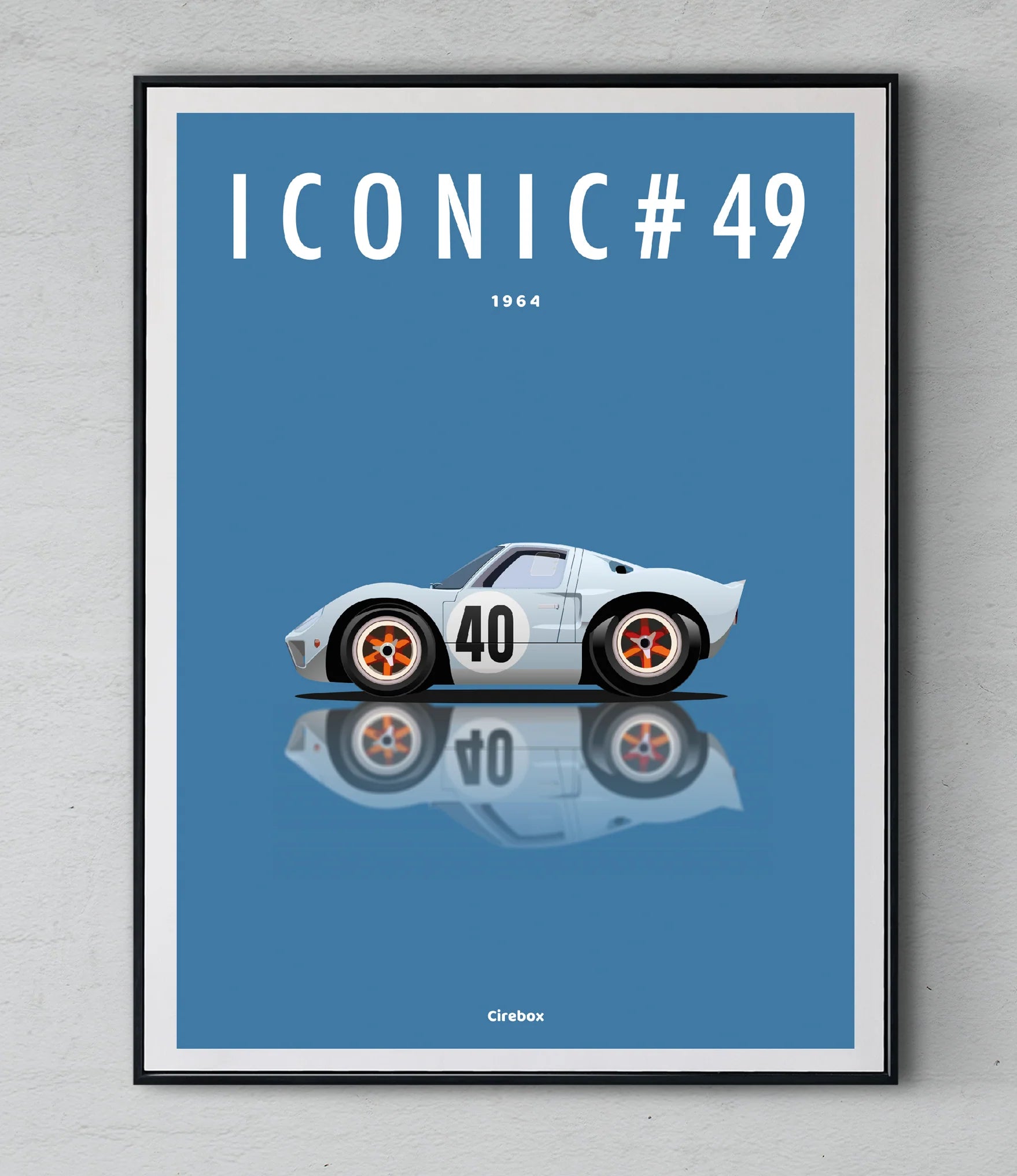Affiche par Cirebox ICONIC FORD GT 40 #49