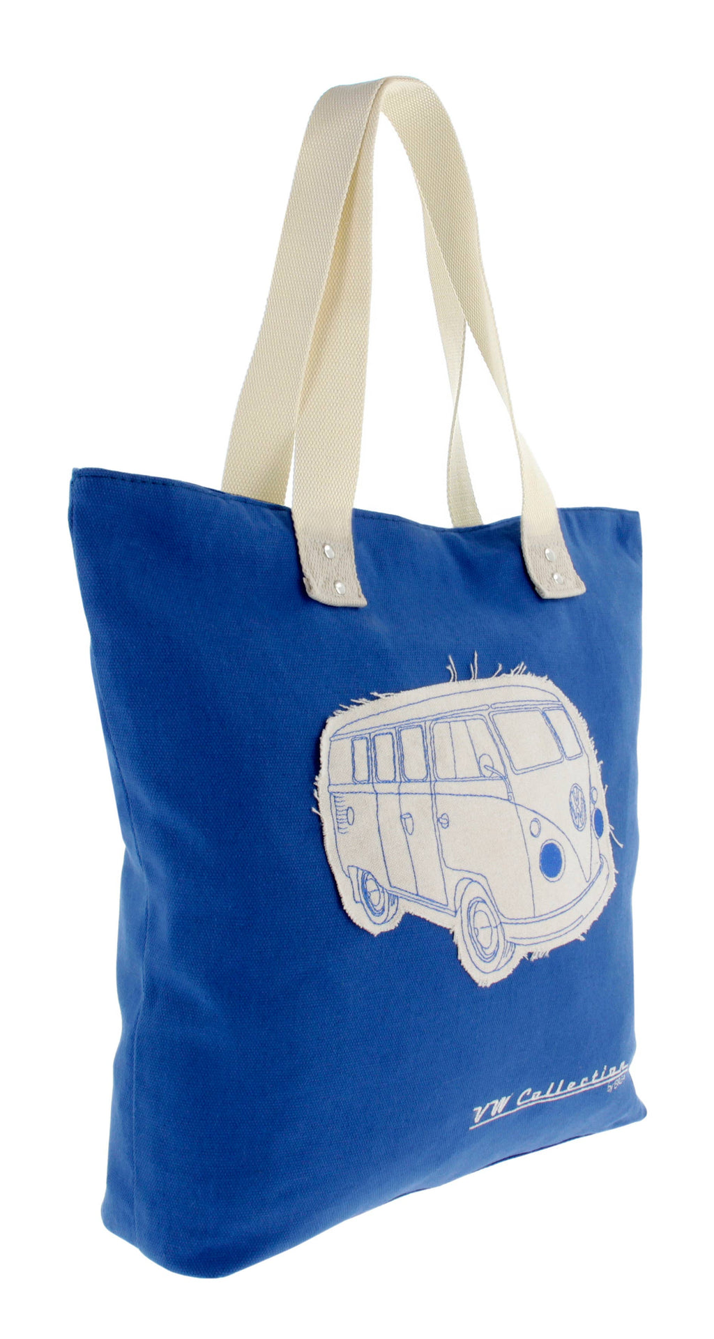 Sac cabas en toile VW T1 Bus - Bleu foncé