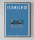 Affiche par Cirebox ICONIC BUGATTI Type 35 #52