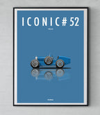 Affiche par Cirebox ICONIC BUGATTI Type 35 #52