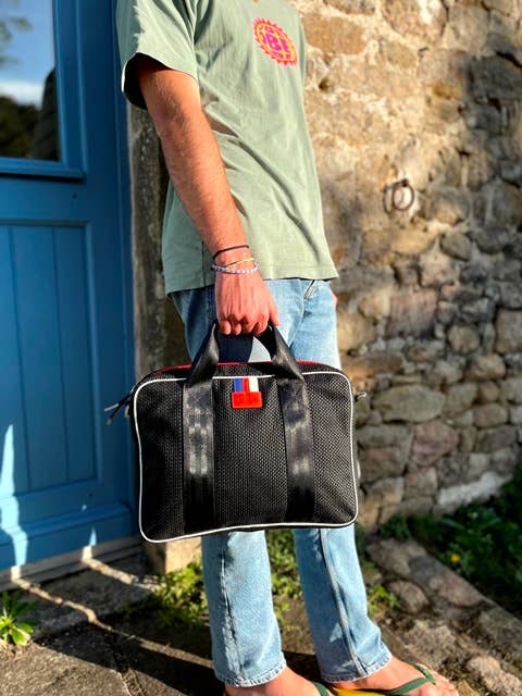 Sac ordinateur 13 pouces noir Jo écoresponsable