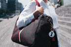 Sac cabine Giovana tissu noir et rouge femme