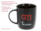 VW GTI Tasse à café 370 ml - NOIR ***ÉDITION SPÉCIALE 50e ANNIVERSAIRE***