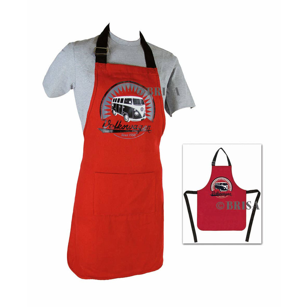 Tablier unisexe rouge VW T1 Bus pour cuisine, barbecue & même bricolage
