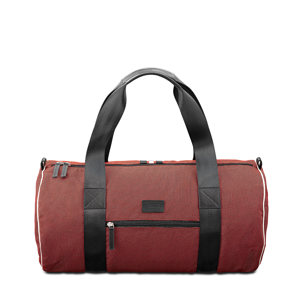 Sac de sport unisexe Steevy rouge NBN1 toile et cuir écolo