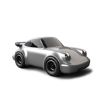 Toy Small Porsche 911 Silver Metal Car - Yellow / Black Metal / Red variant 3+