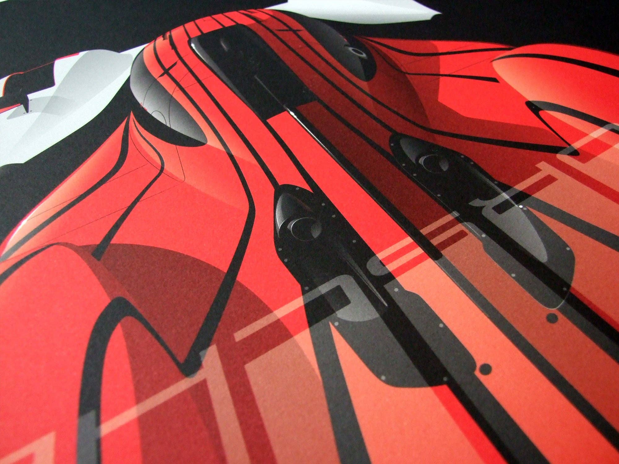 Affiche œuvre graphique numérotée Porsche 963 LMDh, 2023