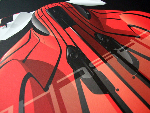 Affiche œuvre graphique numérotée Porsche 963 LMDh, 2023