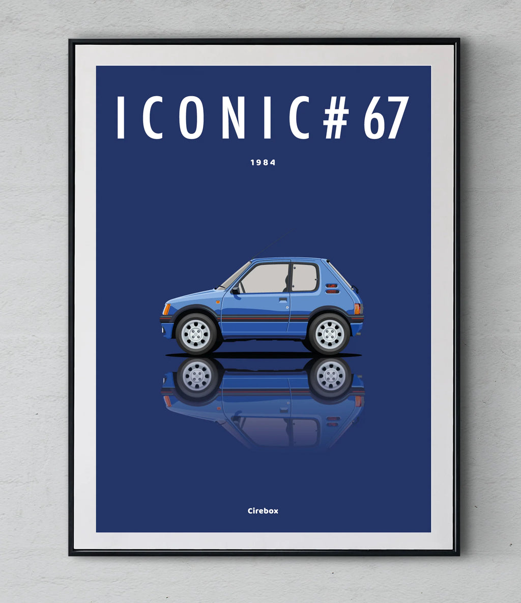 Affiche par Cirebox ICONIC PEUGEOT 205 GTI 1,9 #67